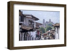 Looking down on town centre, Valle de Bravo, Mexico, North America-Peter Groenendijk-Framed Photographic Print