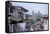 Looking down on town centre, Valle de Bravo, Mexico, North America-Peter Groenendijk-Framed Stretched Canvas