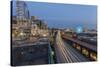 Looking Down onto Alaskan Way Traffic at Dusk in Seattle, Washington State, Usa-Chuck Haney-Stretched Canvas