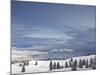 Looking Down onto Flathead Lake after Fresh Snowfall in Elmo, Montana, USA-Chuck Haney-Mounted Photographic Print