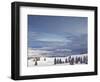 Looking Down onto Flathead Lake after Fresh Snowfall in Elmo, Montana, USA-Chuck Haney-Framed Photographic Print