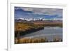 Looking down onto Holland Lake and the Mission Mountains in autumn in the Flathead National Forest,-Chuck Haney-Framed Photographic Print