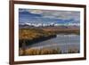 Looking down onto Holland Lake and the Mission Mountains in autumn in the Flathead National Forest,-Chuck Haney-Framed Photographic Print