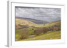 Looking Down onto Littondale in the Yorkshire Dales National Park-Julian Elliott-Framed Photographic Print