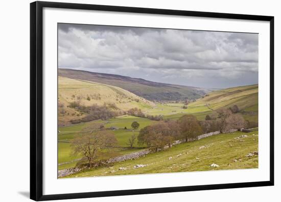 Looking Down onto Littondale in the Yorkshire Dales National Park-Julian Elliott-Framed Photographic Print