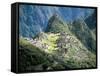 Looking Down onto the Inca City from the Inca Trail, Machu Picchu, Unesco World Heritage Site, Peru-Christopher Rennie-Framed Stretched Canvas