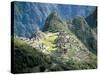 Looking Down onto the Inca City from the Inca Trail, Machu Picchu, Unesco World Heritage Site, Peru-Christopher Rennie-Stretched Canvas