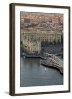 Looking Down over Port Vell from the Montjuic Cable Car in Barcelona, Spain-Paul Dymond-Framed Photographic Print