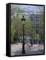 Looking Down the Famous Steps of Montmartre, Paris, France, Europe-Nigel Francis-Framed Stretched Canvas