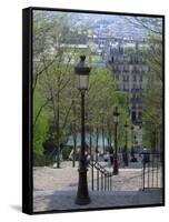 Looking Down the Famous Steps of Montmartre, Paris, France, Europe-Nigel Francis-Framed Stretched Canvas