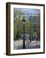 Looking Down the Famous Steps of Montmartre, Paris, France, Europe-Nigel Francis-Framed Photographic Print