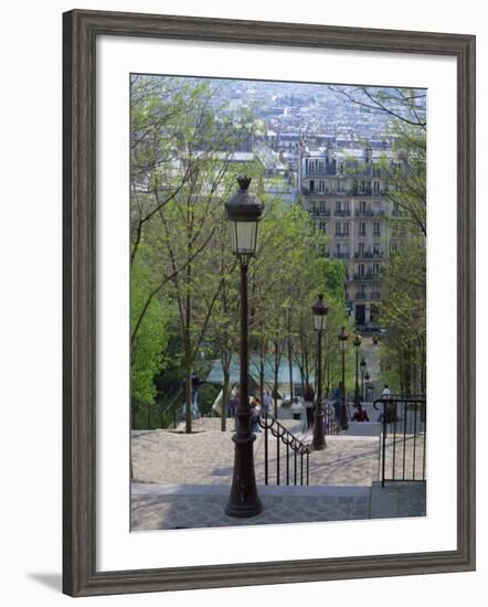 Looking Down the Famous Steps of Montmartre, Paris, France, Europe-Nigel Francis-Framed Photographic Print