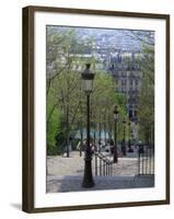 Looking Down the Famous Steps of Montmartre, Paris, France, Europe-Nigel Francis-Framed Photographic Print