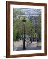 Looking Down the Famous Steps of Montmartre, Paris, France, Europe-Nigel Francis-Framed Photographic Print