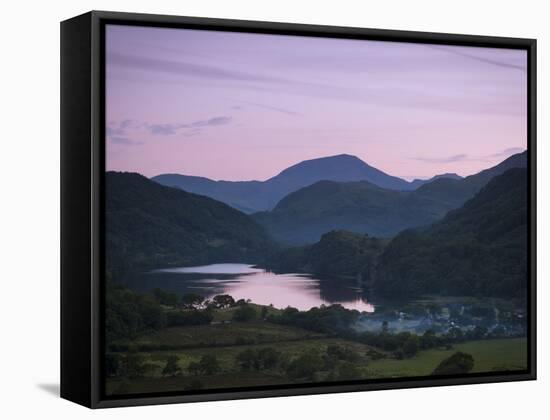 Looking Down the Gwynant Valley over Llyn Gwynant at Dusk, Wales, United Kingdom, Europe-Ian Egner-Framed Stretched Canvas