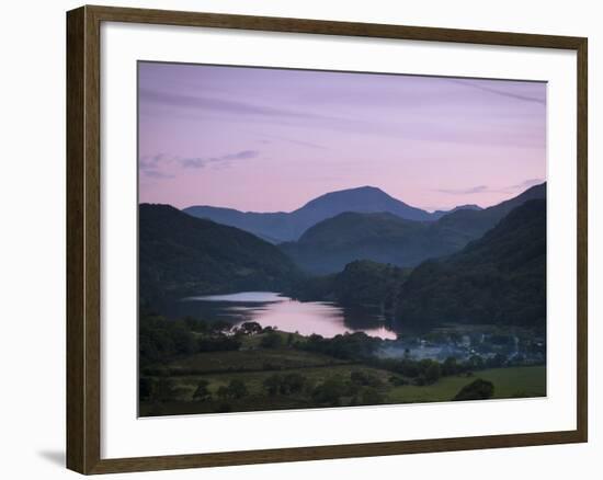 Looking Down the Gwynant Valley over Llyn Gwynant at Dusk, Wales, United Kingdom, Europe-Ian Egner-Framed Photographic Print