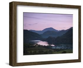 Looking Down the Gwynant Valley over Llyn Gwynant at Dusk, Wales, United Kingdom, Europe-Ian Egner-Framed Photographic Print