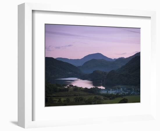 Looking Down the Gwynant Valley over Llyn Gwynant at Dusk, Wales, United Kingdom, Europe-Ian Egner-Framed Photographic Print