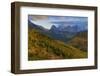 Looking down the McDonald Valley in autumn, Glacier National Park, Montana, USA-Chuck Haney-Framed Photographic Print