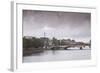 Looking Down the River Seine in Paris on a Rainy Day, Paris, France, Europe-Julian Elliott-Framed Photographic Print