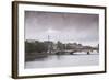 Looking Down the River Seine in Paris on a Rainy Day, Paris, France, Europe-Julian Elliott-Framed Photographic Print