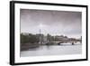 Looking Down the River Seine in Paris on a Rainy Day, Paris, France, Europe-Julian Elliott-Framed Photographic Print