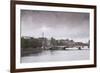 Looking Down the River Seine in Paris on a Rainy Day, Paris, France, Europe-Julian Elliott-Framed Photographic Print