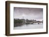 Looking Down the River Seine in Paris on a Rainy Day, Paris, France, Europe-Julian Elliott-Framed Photographic Print