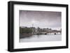 Looking Down the River Seine in Paris on a Rainy Day, Paris, France, Europe-Julian Elliott-Framed Photographic Print