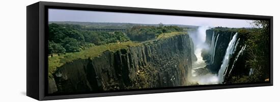 Looking Down the Victoria Falls Gorge from the Zambian Side, Zambia-null-Framed Stretched Canvas