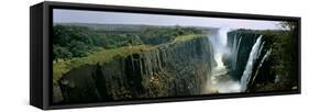 Looking Down the Victoria Falls Gorge from the Zambian Side, Zambia-null-Framed Stretched Canvas