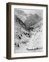 Looking Down Through Cutoff Canyon from Half Mile Below White Pass Summit, Klondike Gold Rush-null-Framed Photographic Print