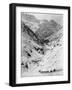 Looking Down Through Cutoff Canyon from Half Mile Below White Pass Summit, Klondike Gold Rush-null-Framed Photographic Print