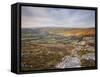 Looking Down to Widecombe-In-The-Moor from Chinkwell Tor in Dartmoor National Park, Devon, England-Julian Elliott-Framed Stretched Canvas