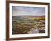 Looking Down to Widecombe-In-The-Moor from Chinkwell Tor in Dartmoor National Park, Devon, England-Julian Elliott-Framed Photographic Print
