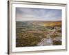 Looking Down to Widecombe-In-The-Moor from Chinkwell Tor in Dartmoor National Park, Devon, England-Julian Elliott-Framed Photographic Print