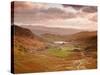 Looking Down Wrynose Pass to Little Langdale in Lake District National Park, Cumbria, England-Julian Elliott-Stretched Canvas