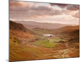 Looking Down Wrynose Pass to Little Langdale in Lake District National Park, Cumbria, England-Julian Elliott-Mounted Photographic Print