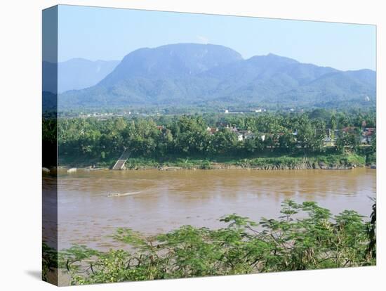 Looking East Across the Mekong River, to Luang Prabang, Laos, Indochina, Southeast Asia-Richard Ashworth-Stretched Canvas