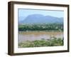 Looking East Across the Mekong River, to Luang Prabang, Laos, Indochina, Southeast Asia-Richard Ashworth-Framed Photographic Print