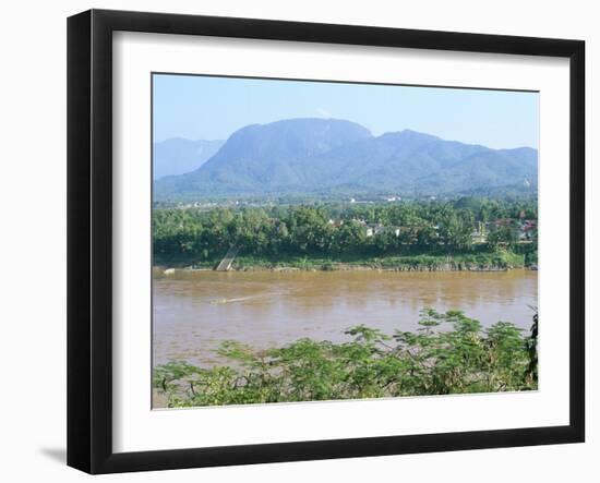 Looking East Across the Mekong River, to Luang Prabang, Laos, Indochina, Southeast Asia-Richard Ashworth-Framed Photographic Print