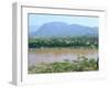 Looking East Across the Mekong River, to Luang Prabang, Laos, Indochina, Southeast Asia-Richard Ashworth-Framed Photographic Print