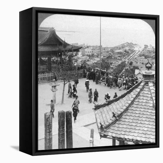 Looking East from Mildera Temple over Otsu and Lake Biwa, Japan, 1904-Underwood & Underwood-Framed Stretched Canvas