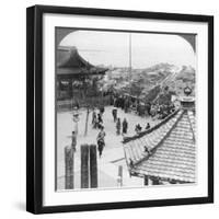 Looking East from Mildera Temple over Otsu and Lake Biwa, Japan, 1904-Underwood & Underwood-Framed Photographic Print