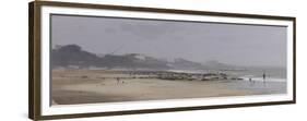 Looking East on Bournemouth Beach, Light Rain, April-Tom Hughes-Framed Giclee Print