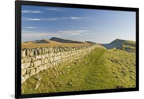 Looking East to Kings Hill and Sewingshields Crag, Hadrians Wall, England-James Emmerson-Framed Photographic Print