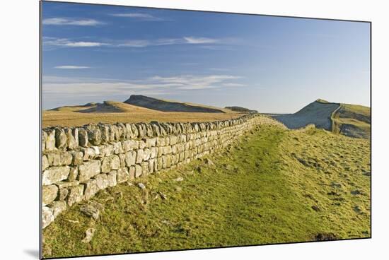 Looking East to Kings Hill and Sewingshields Crag, Hadrians Wall, England-James Emmerson-Mounted Photographic Print