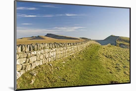 Looking East to Kings Hill and Sewingshields Crag, Hadrians Wall, England-James Emmerson-Mounted Photographic Print