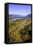 Looking East up the Columbia River, Columbia River Gorge National Scenic Area, Oregon-Craig Tuttle-Framed Stretched Canvas