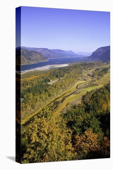 Looking East up the Columbia River, Columbia River Gorge National Scenic Area, Oregon-Craig Tuttle-Stretched Canvas